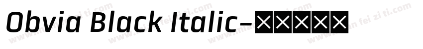 Obvia Black Italic字体转换